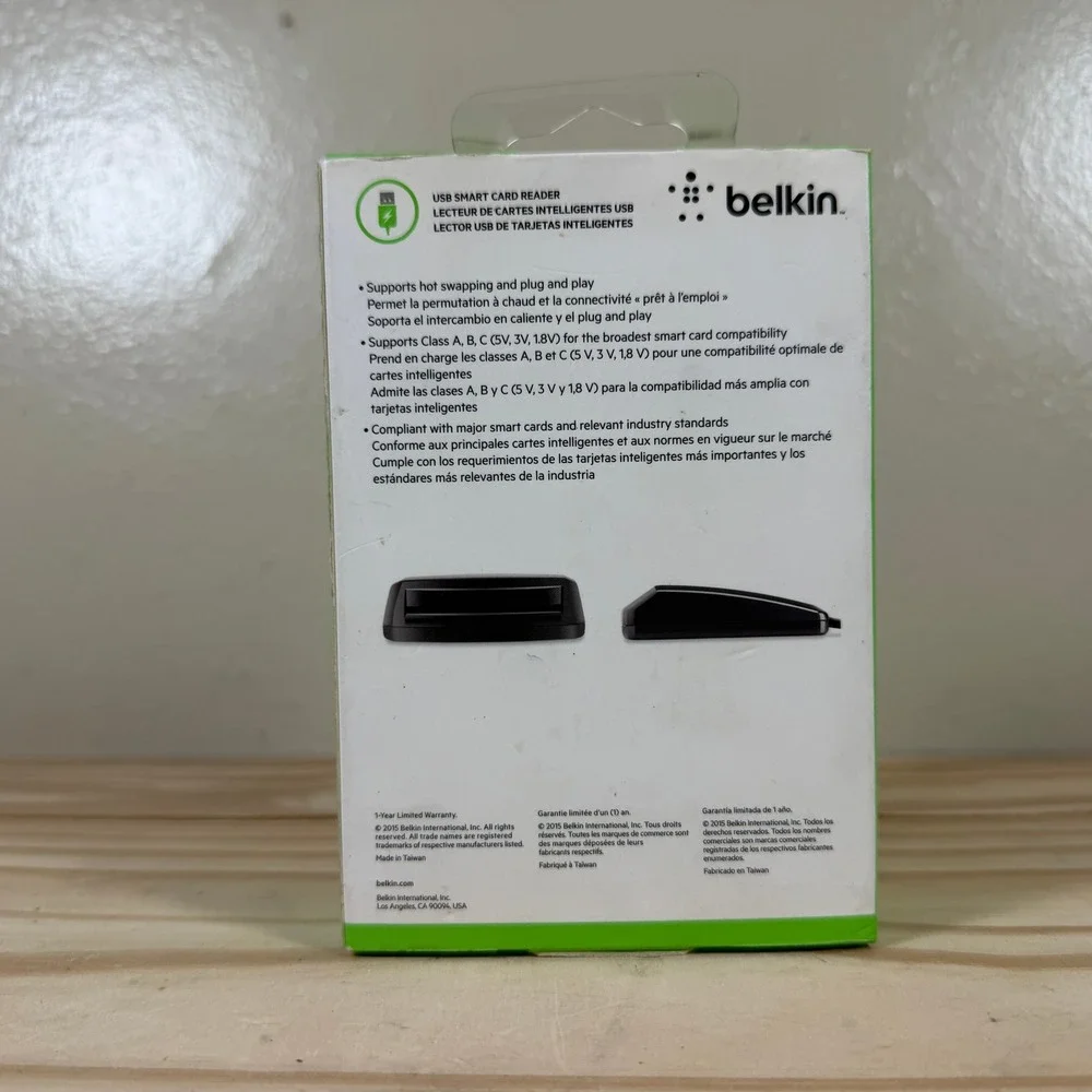 Belkin USB Smart Card Reader Black F4U058-USB CAC PIV Reader
